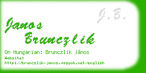janos brunczlik business card